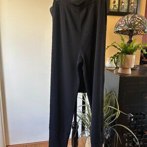 Misook Black Knit Straight-Leg Pants Size S
